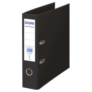 dohe ecofile archivador de palanca tamaño folio 320x285mm carton rigido forrado ollao, rado, tarjetero adhesivo cantonera larga metalica color negro