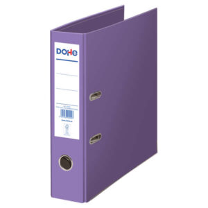 dohe ecofile archivador de palanca tamaño folio 320x285mm carton rigido forrado ollao, rado, tarjetero adhesivo cantonera larga metalica color morado