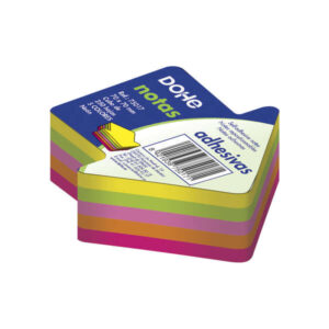 dohe cubo de 250 notas reposicionables con forma de flecha tamaño 70x70mm papel de 75gr ideal para oficina y escuela colores neon surtidos