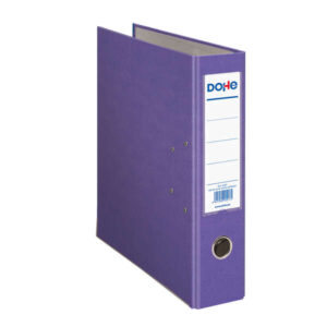 dohe archivador de palanca tamaño a4 lomo ancho 70mm ollao, rado y tarjetero en el lomo carton forrado con polipropileno cantoneras metalicas color morado