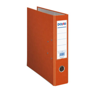 dohe archivador de palanca tamaño a4 lomo ancho 70mm ollao, rado y tarjetero en el lomo carton forrado con polipropileno cantoneras metalicas color naranja