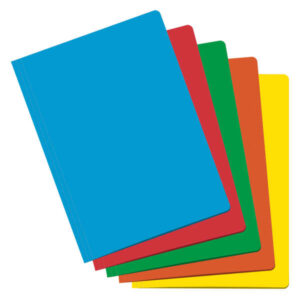 dohe pack de 50 subcarpetas de cartulina de 180gr folio con ranura para fastener resistente y duradera ideal para organizar documentos colores surtidos