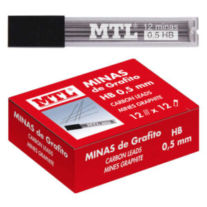 dohe minas de grafito para portaminas recargable 0.5mm alta resistencia a la rotura trazo intenso caja de 24 tubos