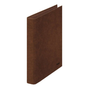 dohe carpeta de 2 anillas mixtas 25mm folio natural carton forrado papel impreso y plastificado color cuero