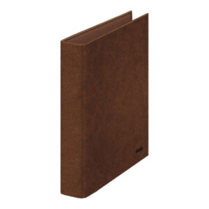 dohe carpeta de 2 anillas mixtas 40mm folio natural carton forrado papel impreso y plastificado color cuero