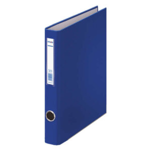 dohe carpeta de 2 anillas mixtas 25mm tamaño folio medidas 285x350x45mm ollao y tarjetero en lomo carton forrado con polipropileno color azul