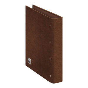 dohe carpeta de 4 anillas mixtas 40mm folio natural carton forrado papel impreso y plastificado color cuero