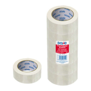 dohe precinto de polipropileno 48mmx66m potente adhesivo color blanco