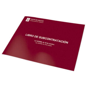dohe libro de subcontratacion din a4 apaisado gallego/castellano 10 hojas numeradas hojas autocopiativas
