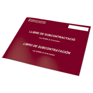 dohe libros de subcontratacion din a4 apaisado valenciano/castellano 10 hojas numeradas hojas autocopiativas