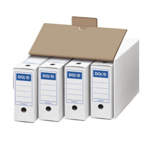 dohe archivo definitivo tamaño folio capacidad para 4 unidades fabricado en carton blanco de primera calidad