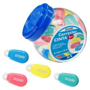 dohe expositor con 36 mini cintas correctoras 5mm x 6m colores surtidos
