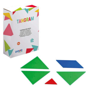 dohe tangram de madera 150x150mm favorece la imaginacion y creatividad desarrollo del sentido espacial recomendado para segundo ciclo de primaria