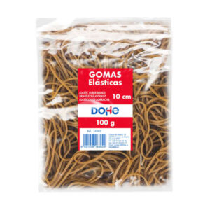 dohe gomas de latex longitud 10cm gran resistencia y elasticidad bolsa de 100gr