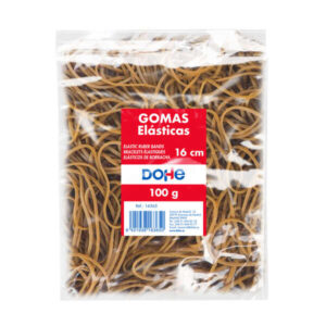dohe gomas de latex longitud 16cm gran resistencia y elasticidad bolsa de 100gr