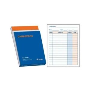 dohe talonario de comandas duplicado a 2 tintas 50x2 hojas octavo natural