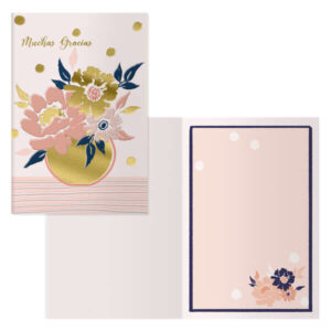 dohe pack de 6 tarjetas de felicitacion 11.5x17cm impresas a todo color estampaciones con pelicula de color estampacion en seco papel offset blanco de 300gr incluye sobre de color