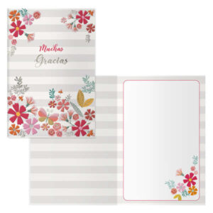 dohe pack de 6 tarjetas de felicitacion 11.5x17cm impresion a todo color estampaciones con pelicula de color estampacion en seco papel offset blanco de 300gr incluye sobre de color