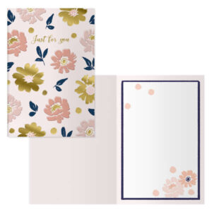 dohe pack de 6 tarjetas de felicitacion 11.5x17cm impresion a todo color estampaciones con pelicula de color estampacion en seco papel offset blanco de 300gr incluye sobre de color