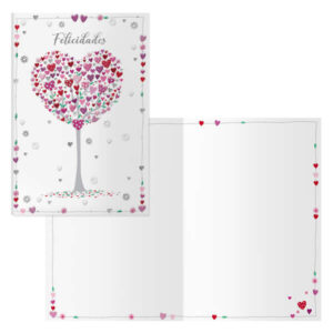 dohe pack de 6 tarjetas de felicitacion de cumpleaños 11.5x17cm impresion a todo color estampaciones con pelicula de color estampacion en seco papel offset blanco de 300gr incluye sobre de color