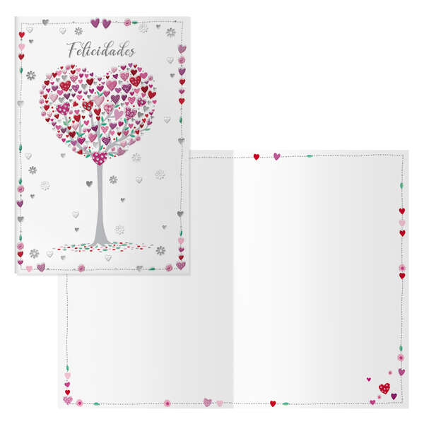 dohe pack de 6 tarjetas de felicitacion de cumpleaños 11.5x17cm impresion a todo color estampaciones con pelicula de color estampacion en seco papel offset blanco de 300gr incluye sobre de color
