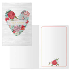 dohe pack de 6 tarjetas de felicitacion de san valentin 11.5x17cm impresas a todo color estampaciones con pelicula de color estampacion en seco papel offset blanco de 300gr incluye sobre de color