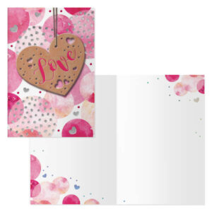dohe pack de 6 tarjetas de felicitacion de san valentin 11.5x17cm impresas a todo color estampaciones con pelicula de color estampacion en seco papel offset blanco de 300gr incluye sobre de color