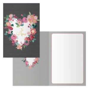 dohe pack de 6 tarjetas de felicitacion de san valentin 11.5x17cm impresion a todo color estampaciones con pelicula de color estampacion en seco papel offset blanco de 300gr incluye sobre de color