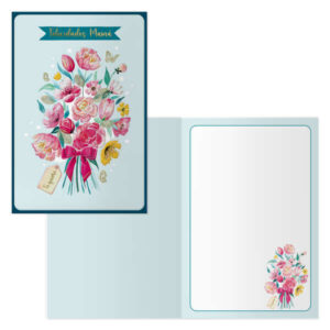 dohe pack de 6 tarjetas de felicitacion dia de la madre 11.5x17cm impresas a todo color estampaciones con pelicula de color estampacion en seco papel offset blanco de 300gr incluye sobre de color