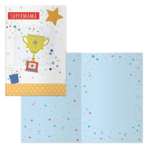 dohe pack de 6 tarjetas de felicitacion dia de la madre 11.5x17cm impresas a todo color estampaciones con pelicula de color estampacion en seco papel offset blanco de 300gr incluye sobre de color