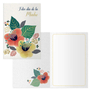 dohe pack de 6 tarjetas de felicitacion dia de la madre 11.5x17cm impresas a todo color estampaciones con pelicula de color estampacion en seco papel offset blanco de 300gr incluye sobre de color
