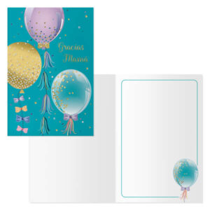 dohe pack de 6 tarjetas de felicitacion dia de la madre 11.5x17cm impresas a todo color estampaciones con pelicula de color estampacion en seco papel offset blanco de 300gr incluye sobre de color
