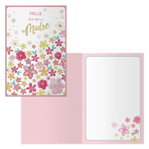 dohe pack de 6 tarjetas de felicitacion dia de la madre 11.5x17cm impresas a todo color estampaciones con pelicula de color estampacion en seco papel offset blanco de 300gr incluye sobre de color