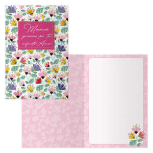 dohe pack de 6 tarjetas de felicitacion dia de la madre 11.5x17cm impresas a todo color estampaciones con pelicula de color estampacion en seco papel offset blanco de 300gr incluye sobre de color