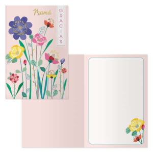 dohe pack de 6 tarjetas de felicitacion dia de la madre 11.5x17cm impresion a todo color estampaciones con pelicula de color estampacion en seco papel offset blanco de 300gr incluye sobre de color