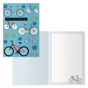 dohe pack de 6 tarjetas de felicitacion dia del padre 11.5x17cm impresas a todo color estampaciones con pelicula de color estampacion en seco papel offset blanco de 300gr incluye sobre de color