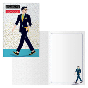 dohe pack de 6 tarjetas de felicitacion dia del padre 11.5x17cm impresion a todo color estampaciones con pelicula de color estampacion en seco papel offset blanco de 300gr incluye sobre de color
