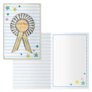 dohe pack de 6 tarjetas de felicitacion dia del padre 11.5x17cm impresion a todo color estampaciones con pelicula de color papel offset blanco de 300gr incluye sobre de color
