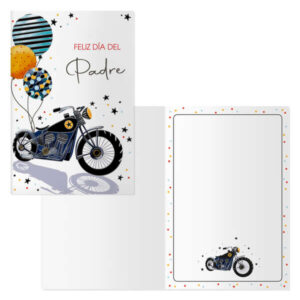 dohe pack de 6 tarjetas de felicitacion dia del padre 11.5x17cm impresion a todo color estampaciones con pelicula de color papel offset blanco de 300gr incluye sobre de color