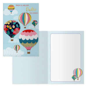 dohe pack de 6 tarjetas de felicitacion dia del padre 11.5x17cm impresion a todo color estampaciones con pelicula de color papel offset blanco de 300gr incluye sobre de color