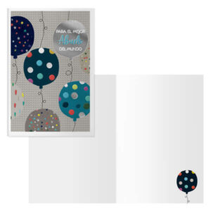 dohe dots pack de 6 tarjetas de felicitacion para abuelo 11.5x17cm impresion a todo color estampaciones con pelicula de color estampacion en seco papel offset blanco de 300gr incluye sobre de color