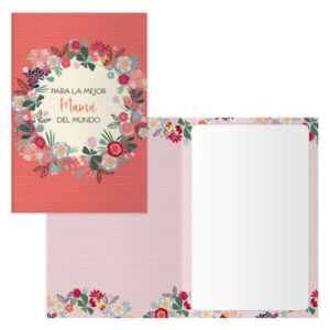 dohe orla pack de 6 tarjetas de felicitacion para madres 11.5x17cm impresion a todo color estampaciones con pelicula de color estampacion en seco papel offset blanco de 300gr incluye sobre de color
