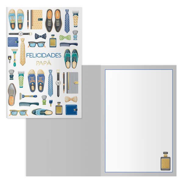 dohe galan pack de 6 tarjetas de felicitacion para padres 11.5x17cm impresas a todo color estampaciones con pelicula de color estampacion en seco papel offset blanco de 300gr incluye sobre de color