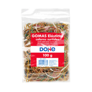 dohe gomas de latex 100gr gran resistencia y elasticidad surtido de colores, tamaños y grosores