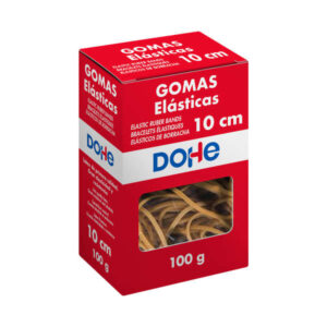 dohe goma de borrar resistente longitud 10cm fabricada en latex de gran elasticidad caja de 100gr