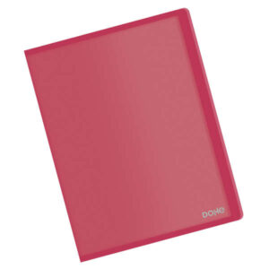 dohe carpeta con 10 fundas a4 tapa flexible de polipropileno fundas transparentes soldadas color rojo