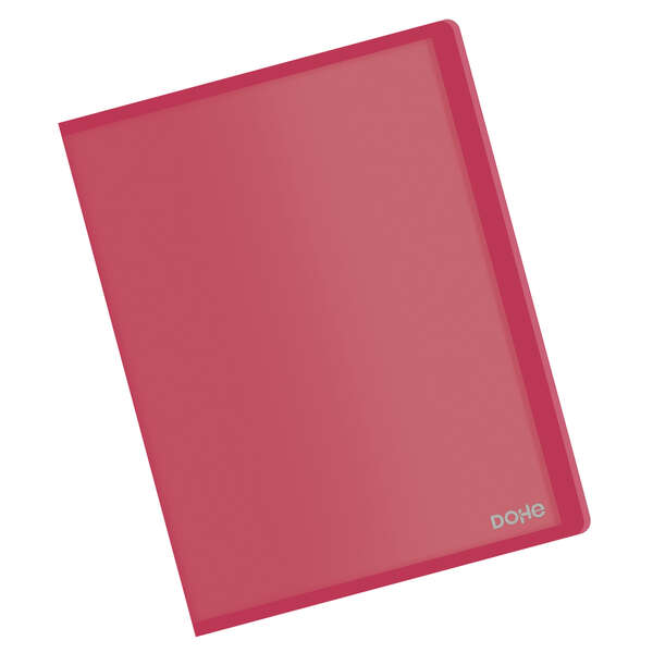 dohe carpeta con 10 fundas a4 tapa flexible de polipropileno fundas transparentes soldadas color rojo