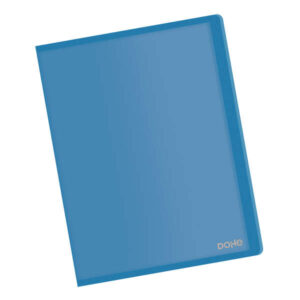 dohe carpeta con 10 fundas a4 tapa flexible de polipropileno fundas transparentes soldadas color azul