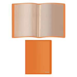 dohe carpeta con 10 fundas a4 tapa flexible de polipropileno fundas transparentes soldadas color naranja