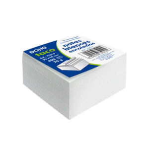 dohe bloque de 400 notas de 90x90mm papel blanco de 70gr engomado superior